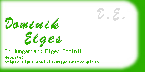 dominik elges business card
